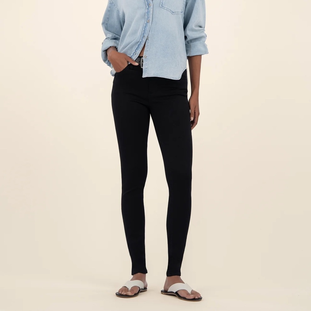 KUT from the Kloth Mia High Rise Black Toothpick Skinny Stretch Jeans size 6S